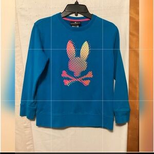 PSYCHO BUNNY SWEATSHIRT WITH LARGE LOGO SZ L(14-16)